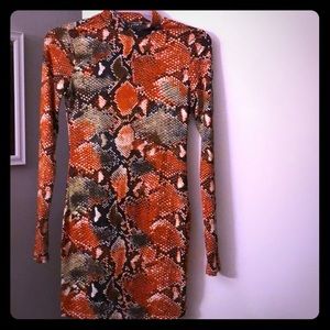 SnakePrinted Bodycon Dress